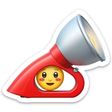  Create an emoji-style alert icon for a crime notification: a siren light with a small document or warning triangle. Bright, modern emoji design sticker