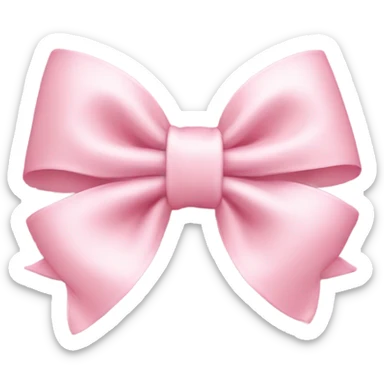 light pink bow on light pink bow relist sticker