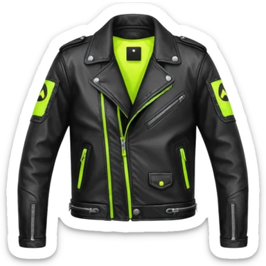 neon color Russian underground fashion jacket sticker