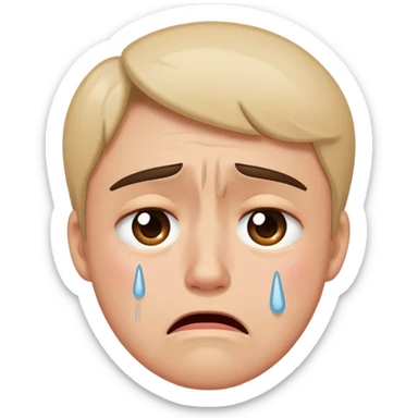 Distraught crying fave sticker