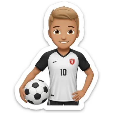Futbolista posando para una foto sticker