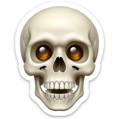 Tête de mort étonné  sticker