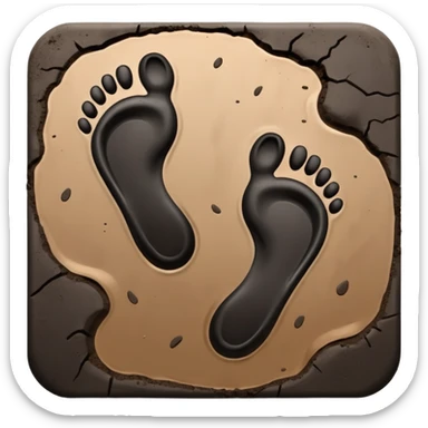 black footprints sticker