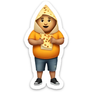 Fat Crunchwrap boy sticker