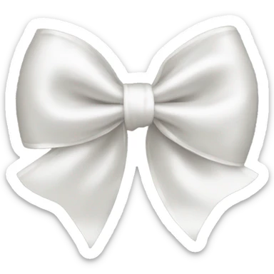 white satin bow sticker