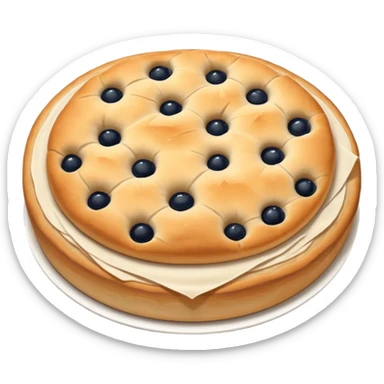 round focaccia classic white without seasoning sticker