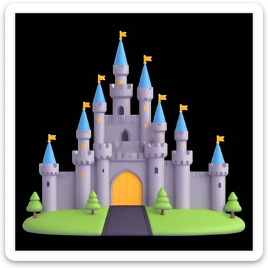 king and queen, castle background sticker