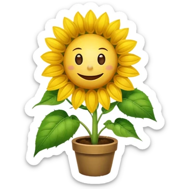 An exact  picture of the sunflower from Plants vs. Zombies sticker