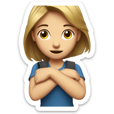 A girl desperate because the train is late sticker