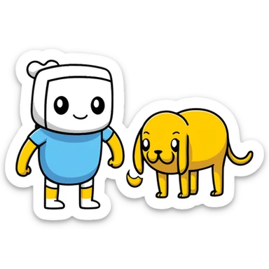 finn and jake from adventure time sticker