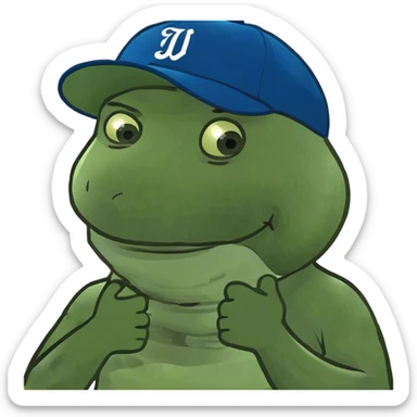 Arms crossed holding neck laughing guy  sticker