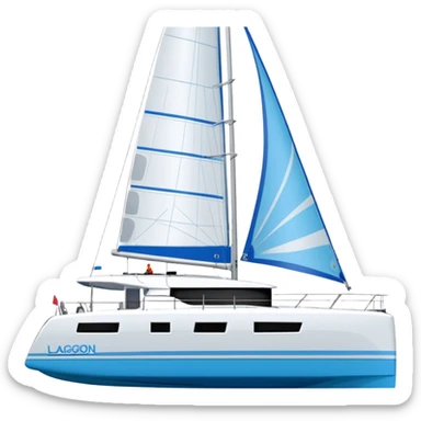 lagoon 43 catamaran facing to the right sticker