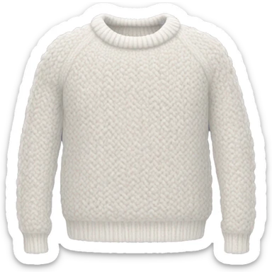 White Knitted pullover  sticker