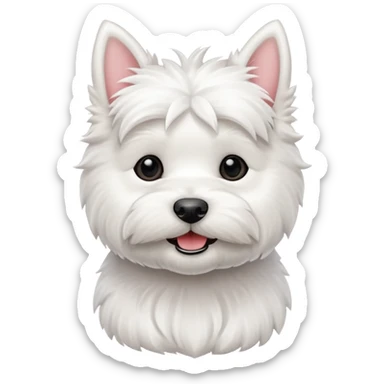 West Highland White Terrier with a cute smile sticker
