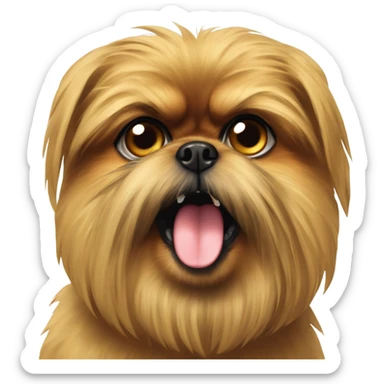 Angry wild Brussels Griffon mixed with Pomeranian sticker