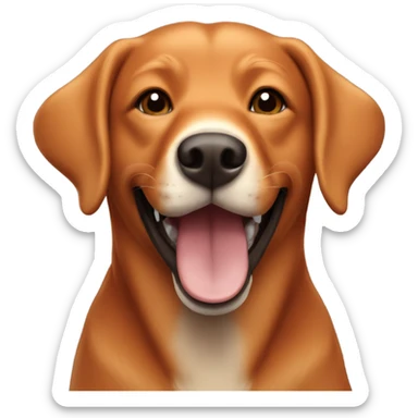 Fox red Labrador retriever dog smiling  sticker