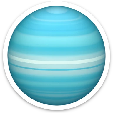 planet uranus emoji which is copayable with rings like saturn but vertical 90 you know right sticker