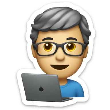 developer with a computer on which it is written: xtm studio sticker