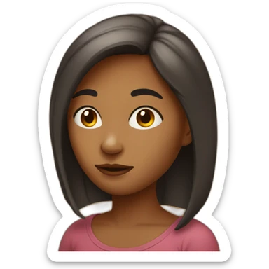 Fille avec un gros nez sticker