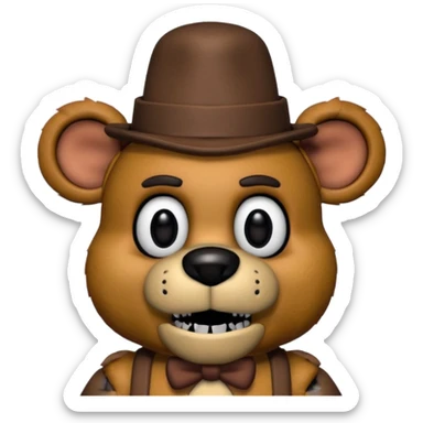 Freddy Fazbear (small hat) from Five Nights At Freddy's Movie sticker