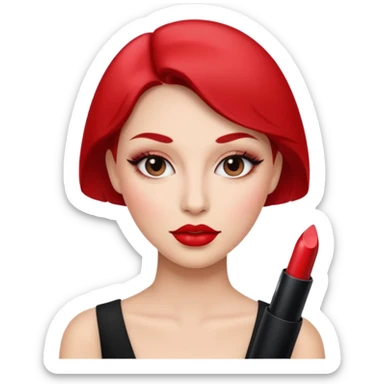 Dama con maquillaje sticker