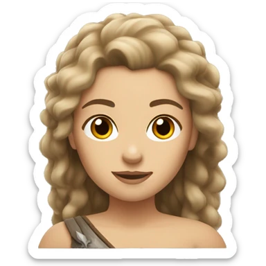 Khaleesi with light brown hair sticker