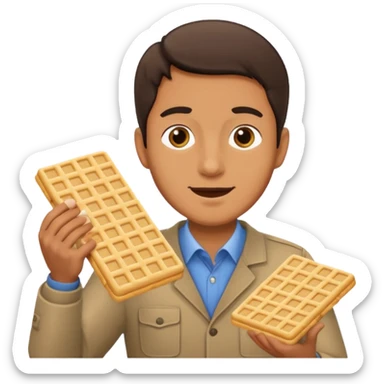 A mam delivering wafers fast sticker