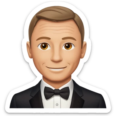 James Bond exactly similar to daniel craig sticker