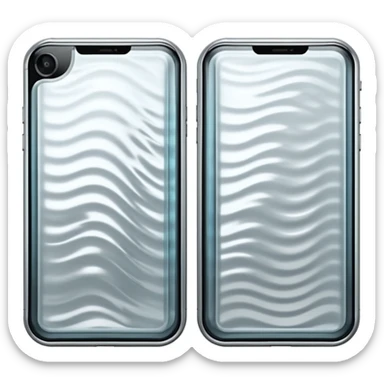 Metal dielectric interface, split screen showing metallic reflective surface on one side and transparent insulating material on the other side with electromagnetic waves sticker