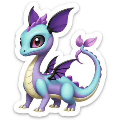 Meloetta-Goodra-Spyro-Toothless-Stitch-Pokémon-Fakémon-creature-hybrid sticker