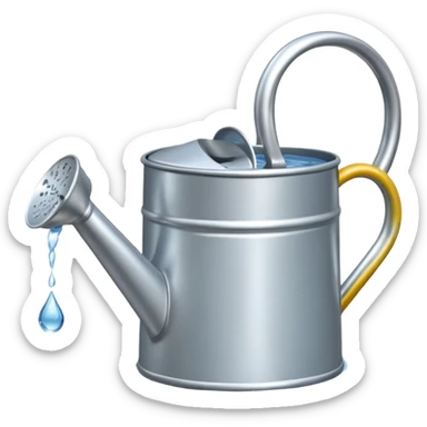 watering can with water coming from it sticker