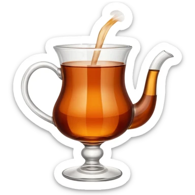 Turkish tea with a turkish glass sticker