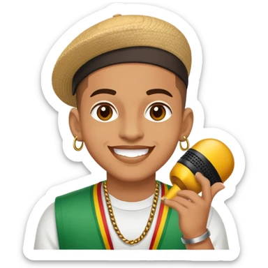 Happy Reggaeton Music Singer sticker