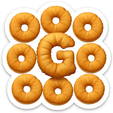 A bunch of chicken nuggets doing six seven sticker