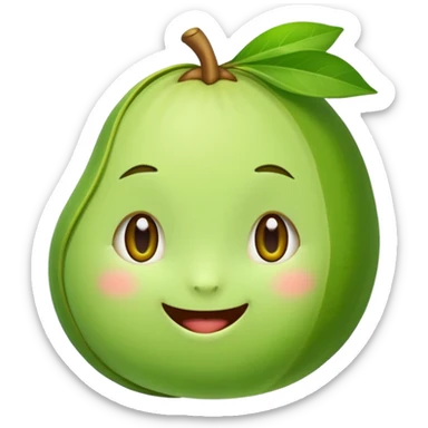 create a cute pistachio in kawai style smiling sticker