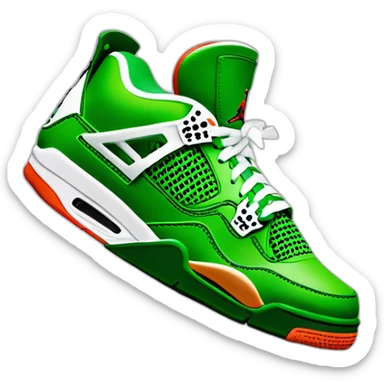 cucumber in air jordan 4 sneakers sticker