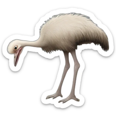 ostrich with head in sand sticker