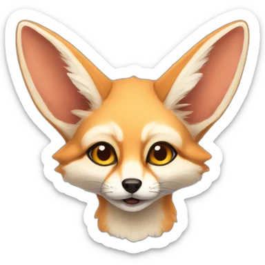 Red fennec sticker