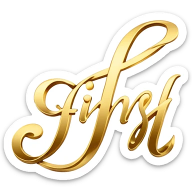 The Word "finish" written in script sticker