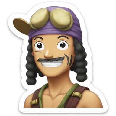 Usopp of one piece sticker
