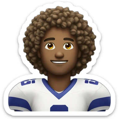 football player with curly hair and wearing number 25 sticker