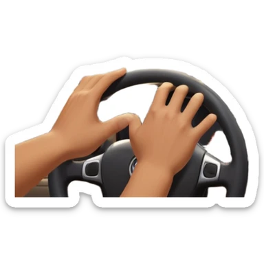 A person stands outside of to a car parked on the side of a long, open road. The sky ahead is clear and glowing, full of possibilities. One hand is on the steering wheel, the other points forward. The rearview mirror reflects storm clouds, but the windshield shows sunlit mountains ahead.  sticker