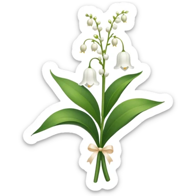 White lily of the valley  sticker