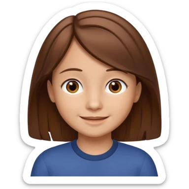 Daria whit brown hair and brown eyes a 7 y.o kid sticker
