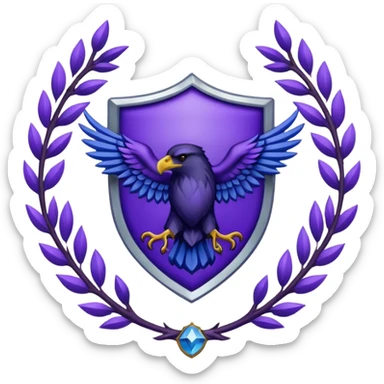 Ravenclaw emblem in purple sticker