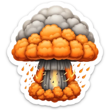 Atomic bomb explosion  sticker