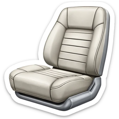 Generate an Airbnb category syle icon of a broken football seat, it should be a white icon and simplified sticker