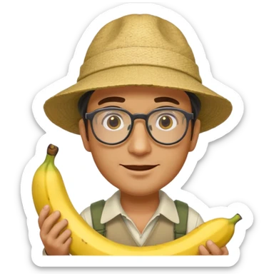 Male accountant loves fishing bananas movies and comics and is Italian sticker
