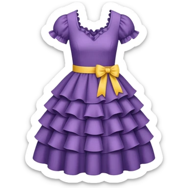 dress with ruffles sticker