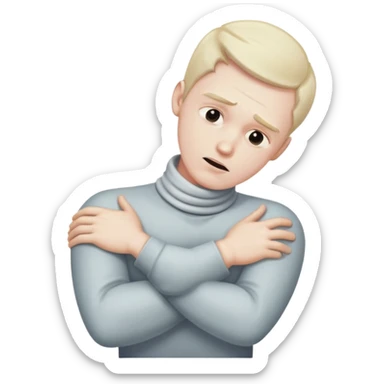 Guy with arms crossed on his neck pretending to be dead sticker